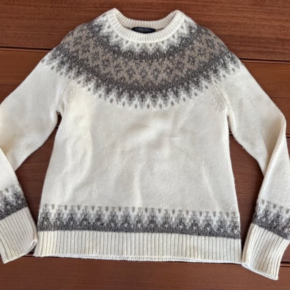 Brooks Brothers Fair Isle Italian Yarn alpaca/wool sweater